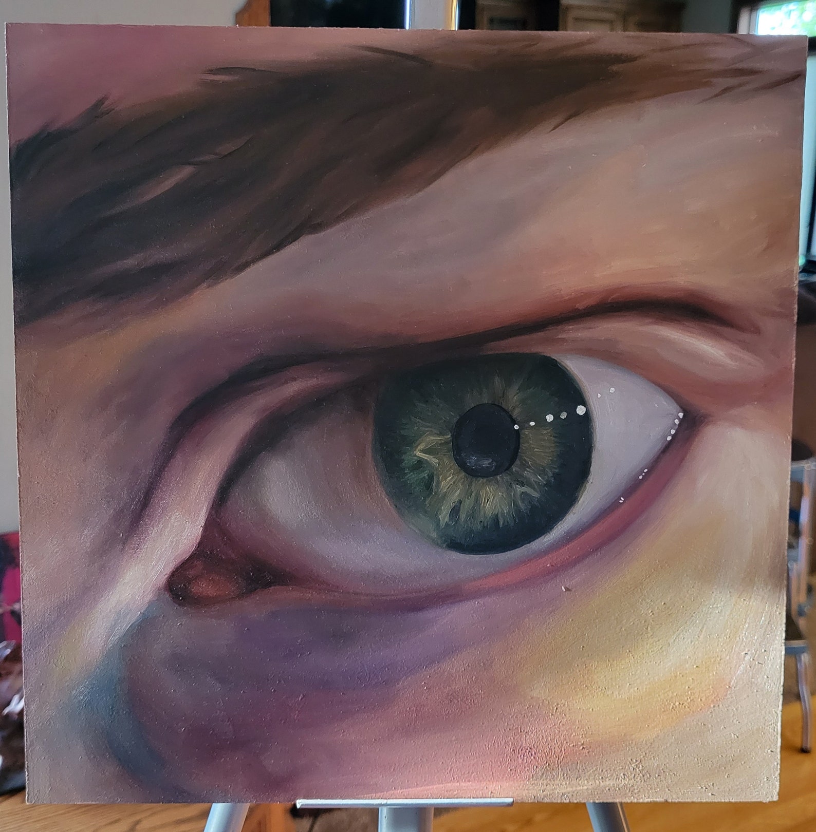 Original Oil Painting Eye on Board Baroque Art Renaissance Etsy