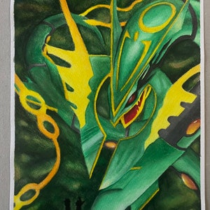 AI pokemon art Shiny Mega Rayquaza for @bob2260games