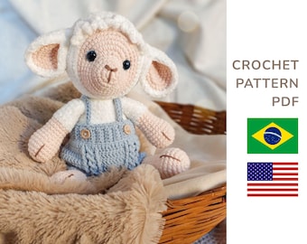 PDF Little Lamb Arthur Pattern Amigurumi Crochet