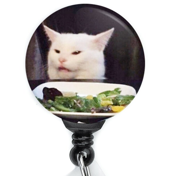 Funny Badge Reel | Viral Cat Meme Badge | Nurse Badge Reel Funny| ID Badge Holder | Nurse Gift | Nurse Badge Holder | ID Holder