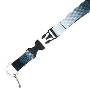 Greyscale Lanyard with Breakaway, Release Buckle, and Flat Ring image 2