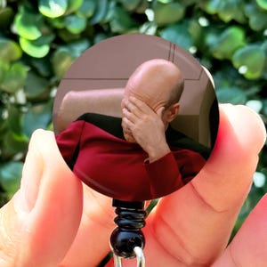 Funny Badge Reel | Picard Facepalm Meme | Nurse Badge Reel Funny | ID Badge Holder | Nurse Gift | Nurse Badge Holder | ID Holder |