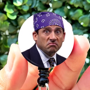 The Office Michael Scott Prison Mike Retractable Badge Reel | Funny Nurse Badge Reel | Nursing Badge Holder | Nurse Gift