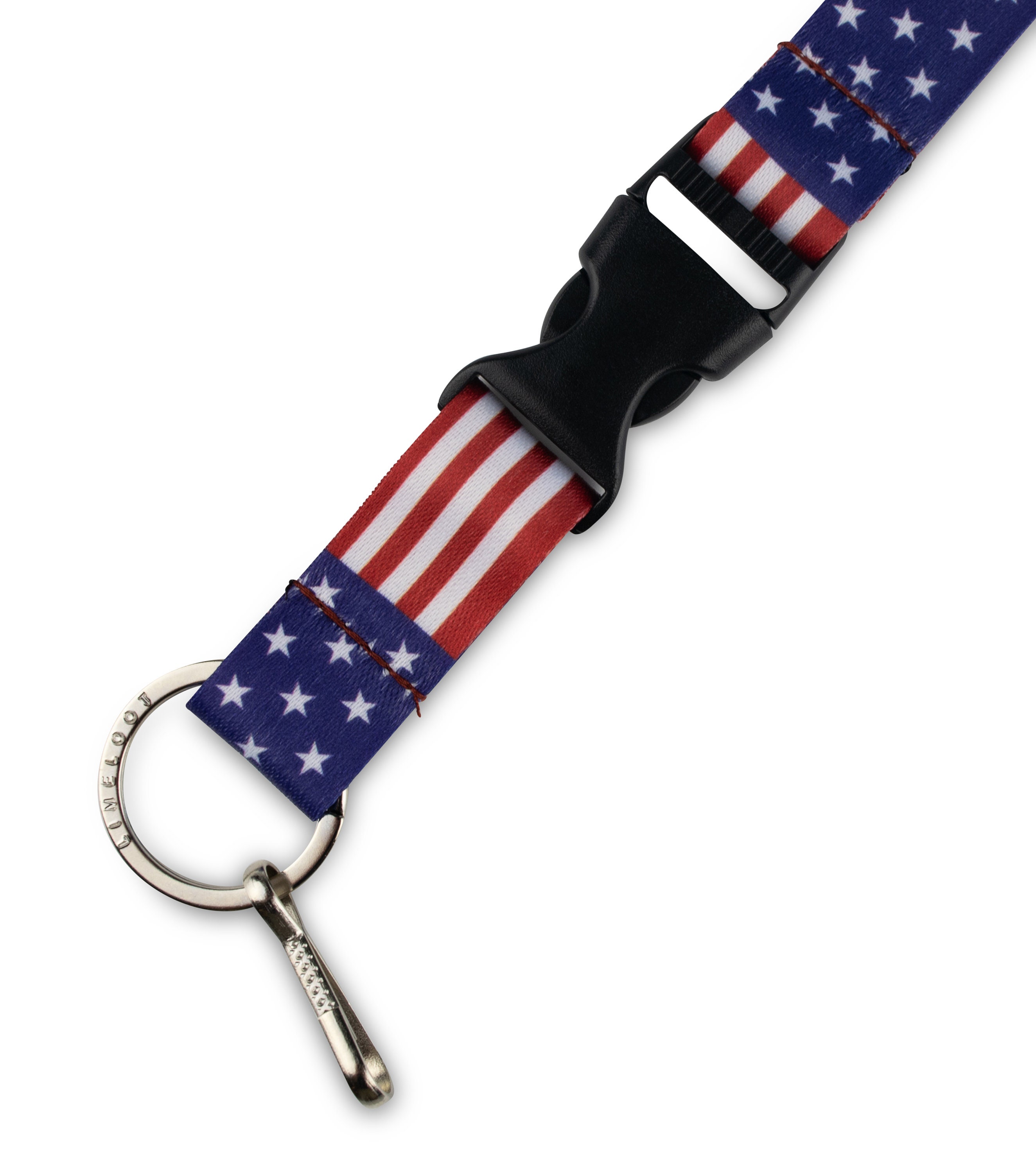 American Flag Lanyard with Release Buckle and Keychain Holder Etsy