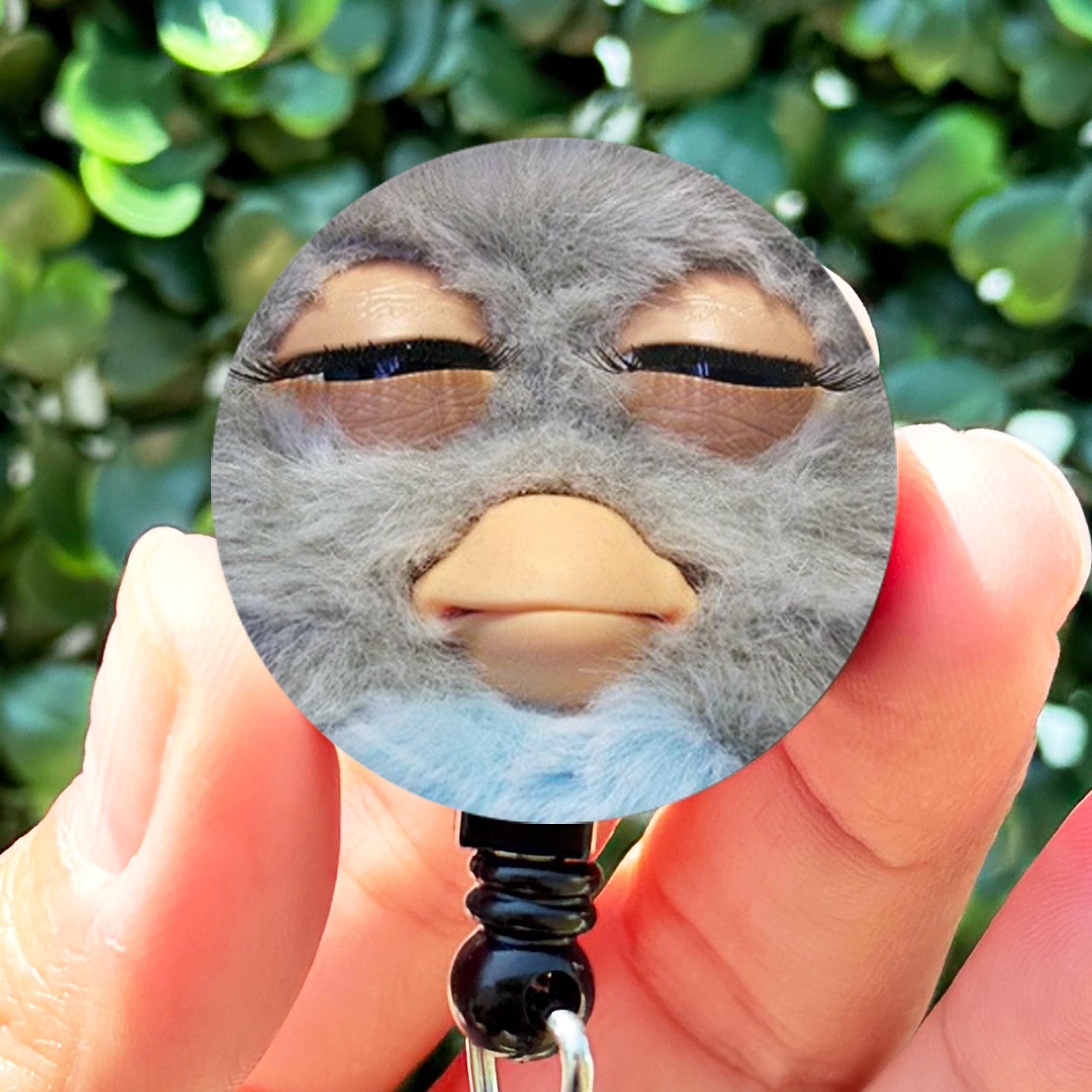 Funny ID Badge Reel | Suspicious Fight Me Furby | ID Badge Holder | Nurse Gift | Nurse Badge Reel | Cute ID Badge Reel | Badge Reel