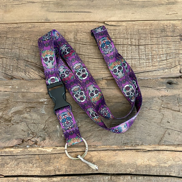 Sugar Skull Lanyard Etsy
