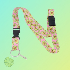 Avocado Lanyard with Breakaway, Release Buckle, and Flat Ring.