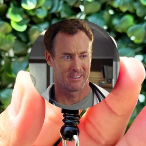 Funny Badge Reel | Scrubs Dr. Cox Confused Face | Nurse Badge Reel | ID Badge Holder | Nurse Gift | Nurse Badge Holder | Cute Badge Reel