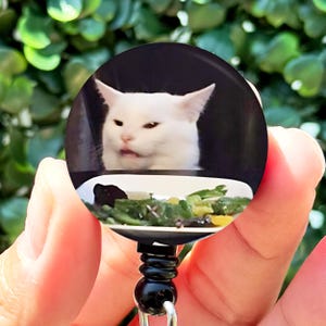 Funny Badge Reel | Viral Cat Meme Badge | Nurse Badge Reel Funny| ID Badge Holder | Nurse Gift | Nurse Badge Holder | ID Holder