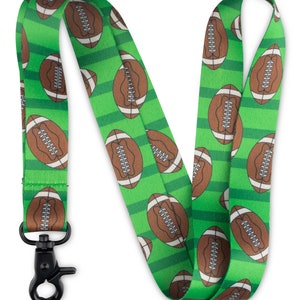 Football Lanyard with Release Buckle and Keychain Holder