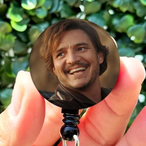 Porta badge divertente / Meme faccia felice di Pedro Pascal / Porta badge infermiere / Porta badge ID / Regalo infermiere / Porta badge carino / Porta badge ID