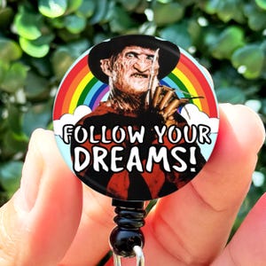 Funny Badge Reel | Follow Your Dreams | Nurse Badge Reel Funny | ID Badge Holder | Nurse Gift | Nurse Badge Holder | ID Holder | Cute Badge