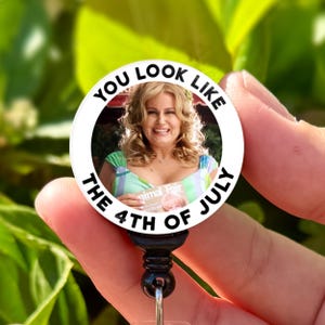 Funny Badge Reel | Jennifer Coolidge 4th of July Meme | Nurse Badge Reel Funny | ID Badge Holder | Nurse Gift | Nurse Badge Holder | Cute ID