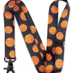 Basketball Lanyard with Release Buckle and Keychain Holder
