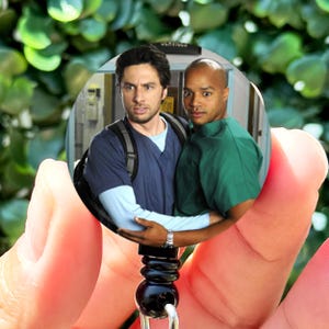 Funny Badge Reel | Scrubs JD and Turk Bromance | Nurse ID Badge Reel Holder | Nurse Gift | Nurse Badge | Cute Badge Reel | ID Holder