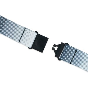 Greyscale Lanyard with Breakaway, Release Buckle, and Flat Ring image 3