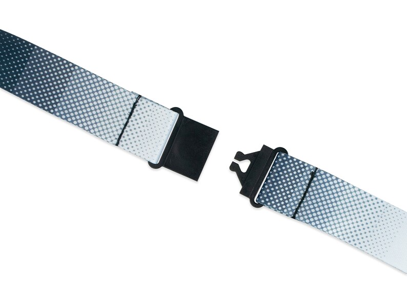 Greyscale Lanyard with Breakaway, Release Buckle, and Flat Ring image 3