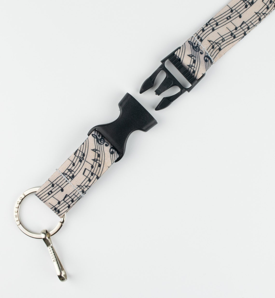 Music Notes Lanyard with Release Buckle and Key Chain Holder Etsy