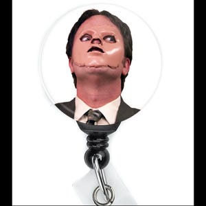 The Office Dwight Schrute CPR Mask Retractable Badge Reel with Swing Clip and 36 Inch Cord