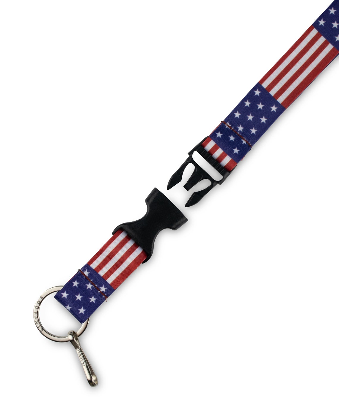 American Flag Lanyard with Release Buckle and Keychain Holder Etsy