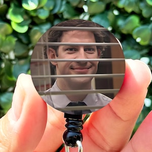 Funny Badge Reel | The Office Jim Blinds Smirk Meme | Nurse Badge Reel Funny | ID Badge Holder | Nurse Gift | Nurse Badge Holder | Cute ID