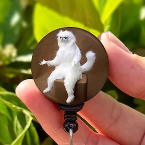 Funny Badge Reel | Persian Cat Room Guardian Meme | Nurse Badge Reel Funny | ID Badge Holder | Nurse Gift | Nurse Badge Holder | Cute ID