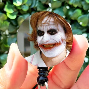 Funny Badge Reel | Joker Forced Crazy Smile | Nurse Badge Reel Funny | ID Badge Holder | Nurse Gift | Nurse Badge Holder | ID Holder |