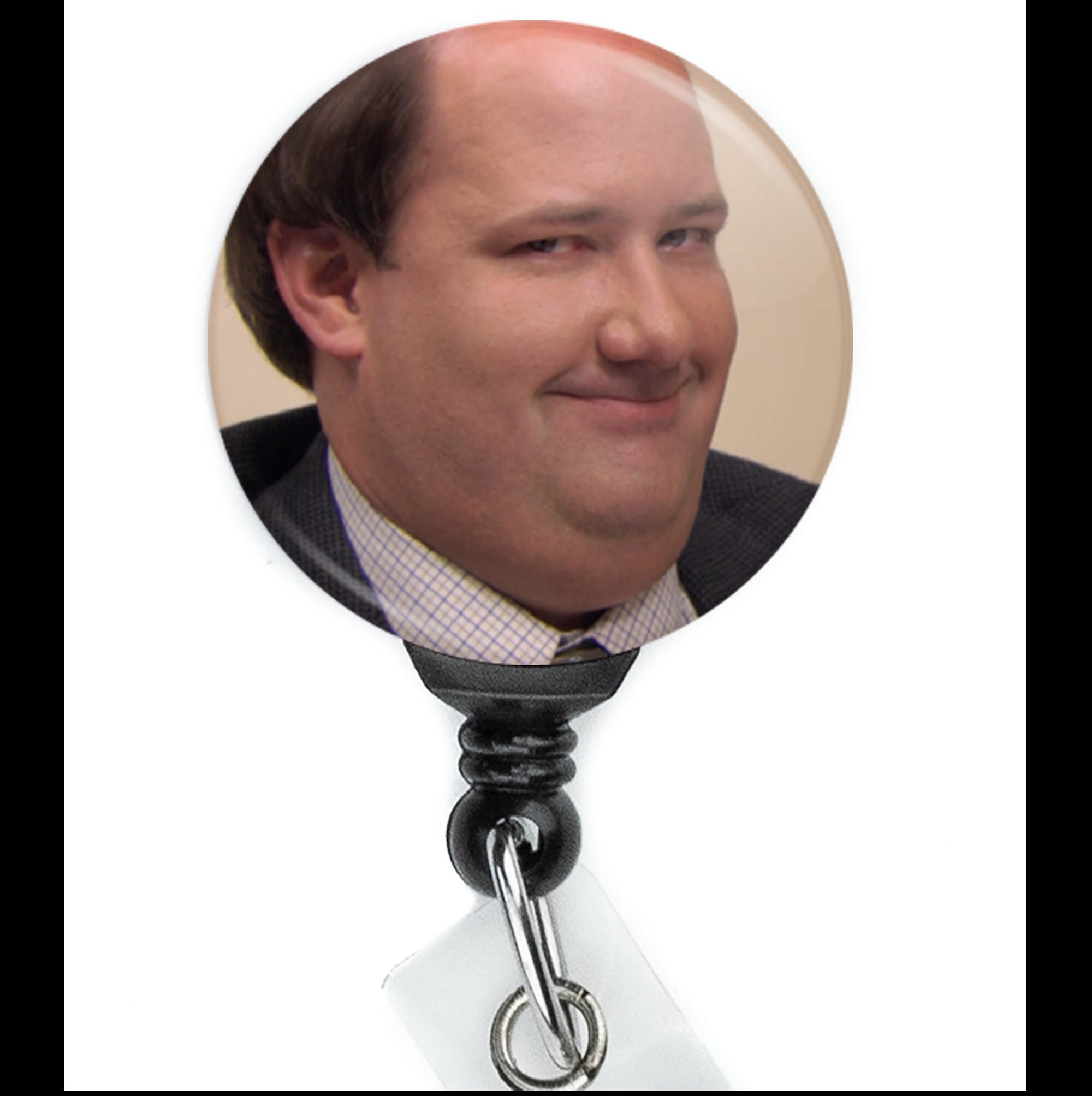 The Office Kevin Funny Face Retractable Badge Reel with Swing Clip and 36 inch Cord