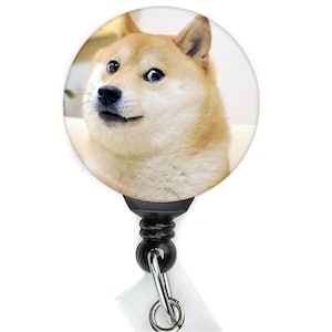 Funny Badge Reel | Doge Dog Side Eye Meme | Nurse Badge Reel | ID Badge Holder | Nurse Gift | Nurse Badge Holder | ID Holder | Cute ID Badge
