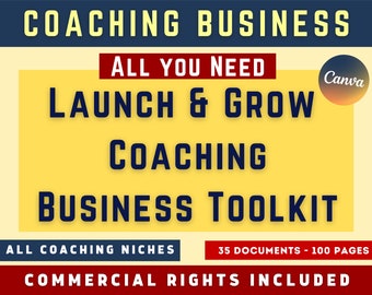 Complete Coaching Business Toolkit | All you need Coaching Forms & Agreements, Tools, Session Worksheets | Ready to Use | Not Templates