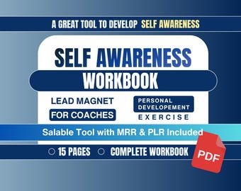 DIY Self Development Workbook - Self Awareness Worksheets | Be Your Own Life Coach | High Impact Self Development Exercises - Not Template
