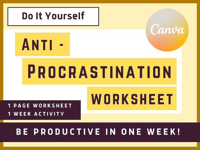 stop procrastinating worksheet