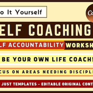 Werkblad zelfcoaching | Oefening verantwoording afleggen en zelfdiscipline: bewerkbaar in canva - pdf-downloadbaar