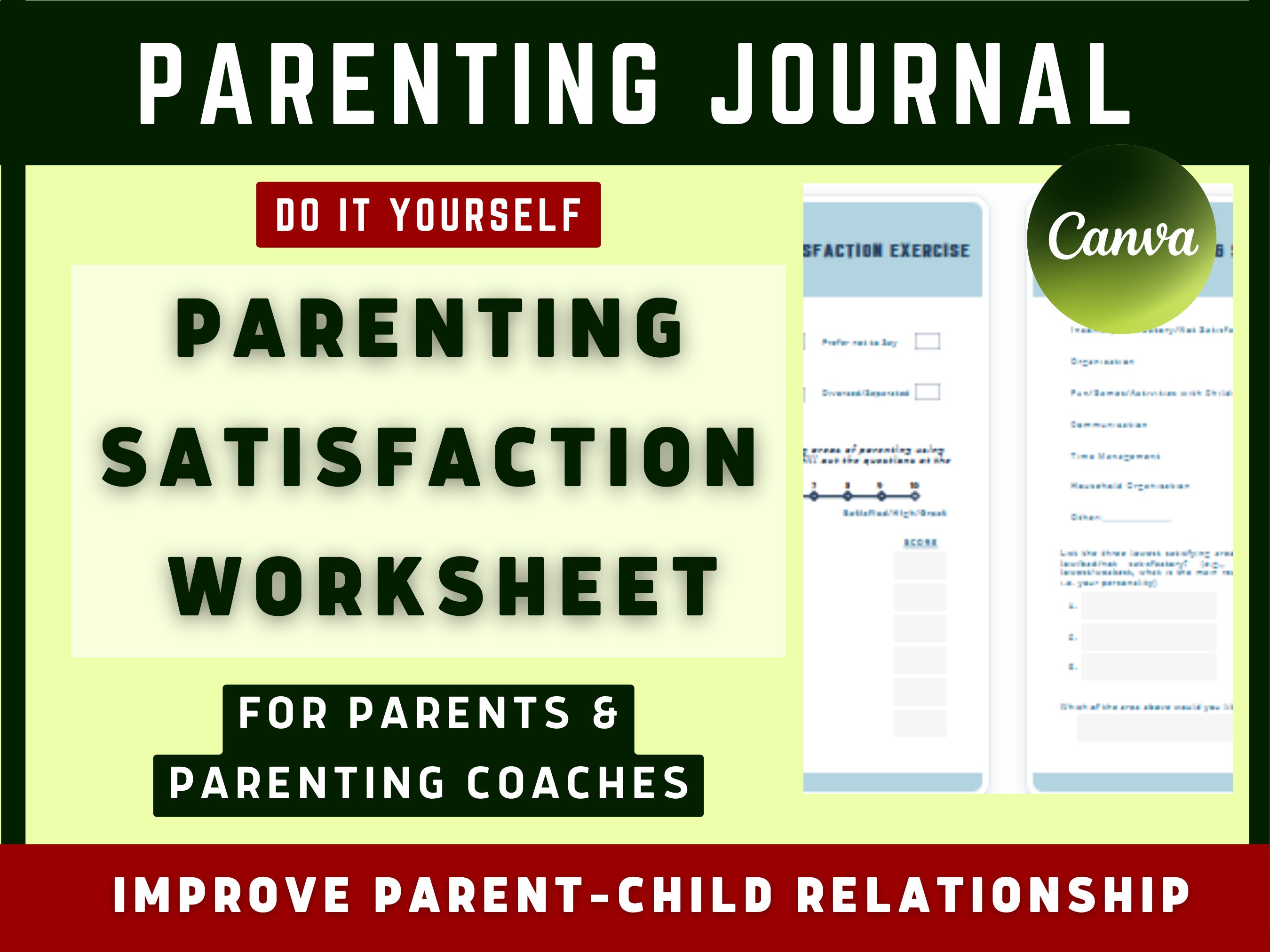 Relationship Journal Planner and Worksheet Set 56 Pages PRINTABLE