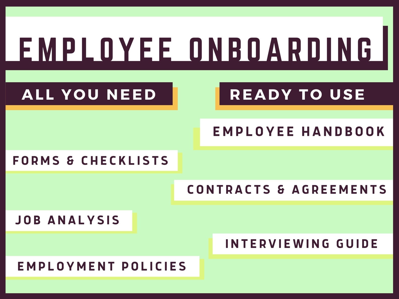 Printable Small Business Human Resource Documents & Forms Etsy