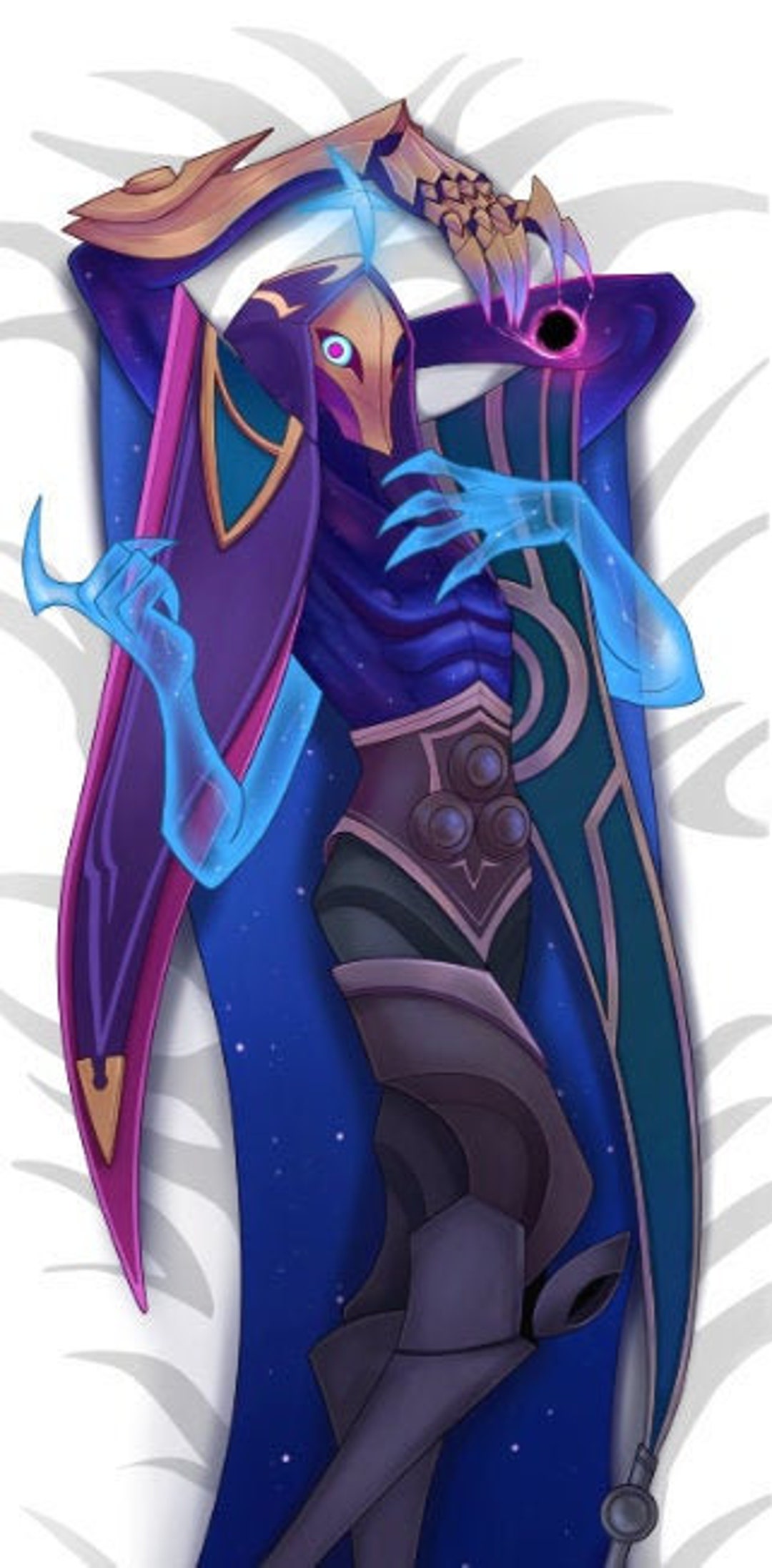 Dark Cosmic Jhin Body Case Pillow two Sided Etsy