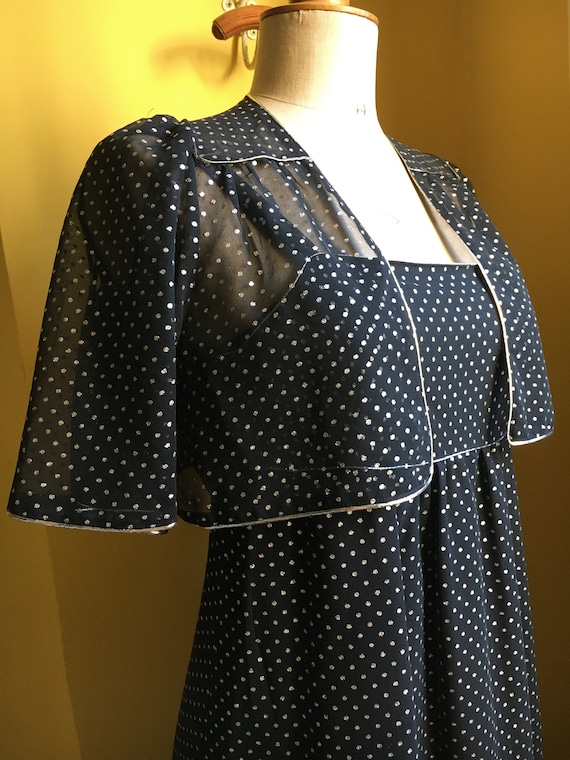 Vintage 70s Marion Donaldson Evening Dress with C… - image 1