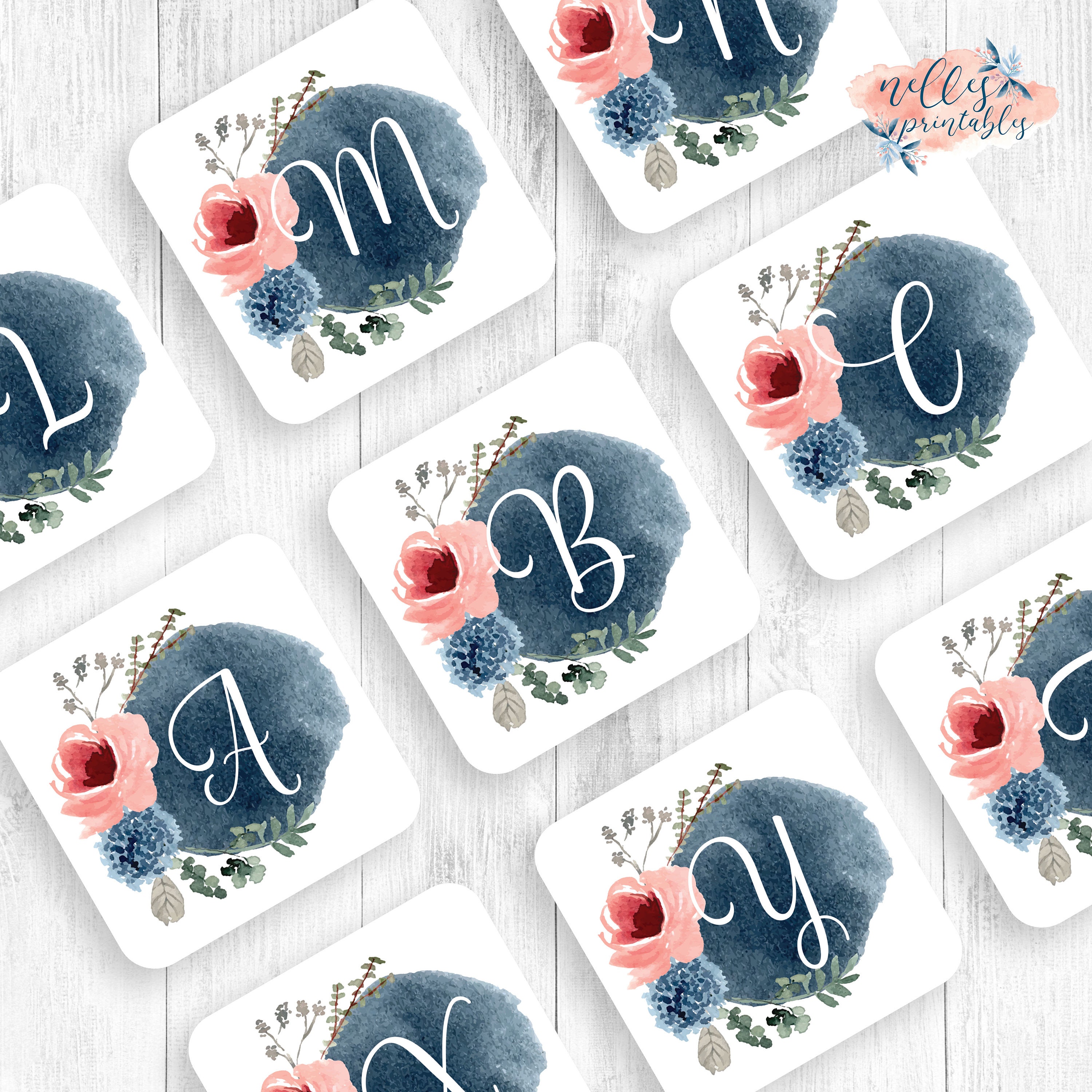 Floral Monogram Watercolor Letter M Postcard for Sale by SaraLoone