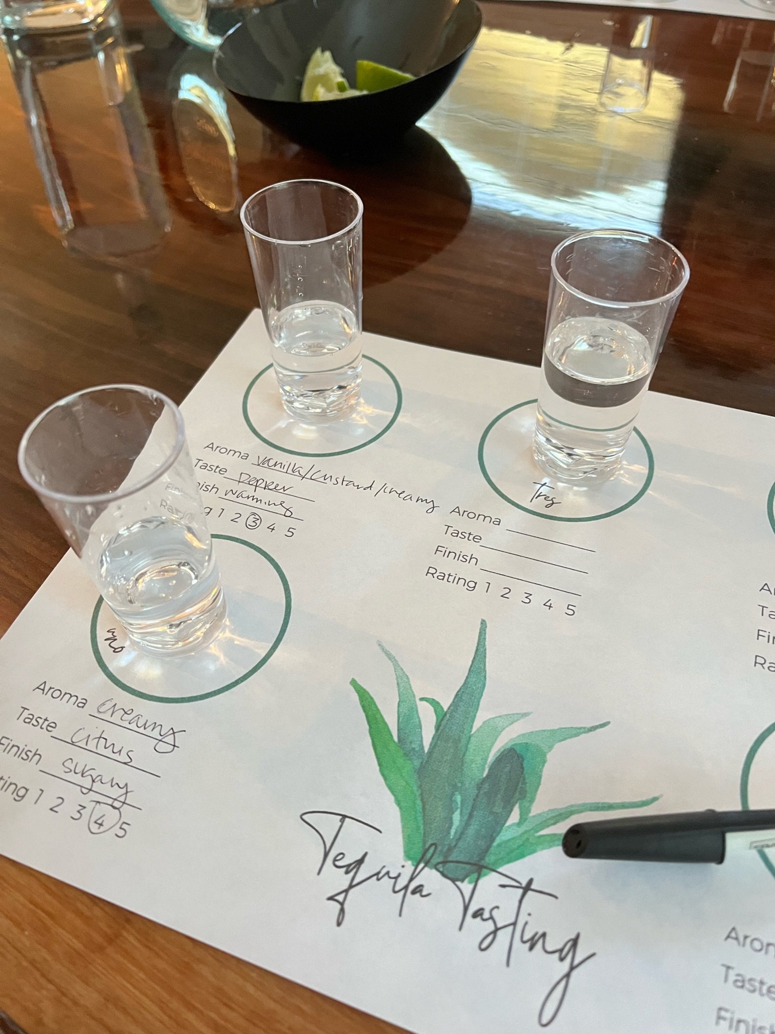 Tequila Tasting Flight Mat & Tasting Guide Rate Your Tequila Instant