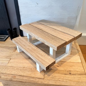Kit de bricolage moderne pour table, banc et tabouret de salle à manger sur le thème des gnomes - Gnome | Fée | Maison de poupée | Miniverse | Accessoires pour gnomes image 8