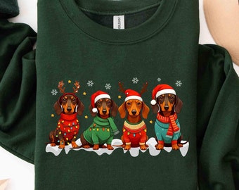 Dachshund Christmas Shirt, Funny Dog Lover Tee