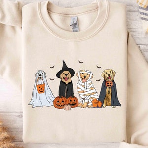 Golden Retriever Ghost Dogs Halloween Sweatshirt