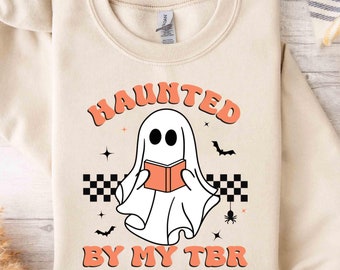 Haunted By My TBR Ghost Halloween Shirt, Book Lover Tee