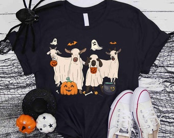 Halloween Goat Sweatshirt, Spooky Ghost Animal Shirt