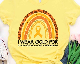 Childhood Cancer Awareness Shirt, Gold Ribbon Support Tee