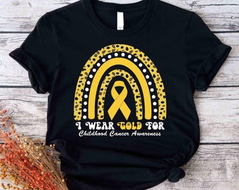 Childhood Cancer Awareness Shirt, Gold Ribbon Support Tee