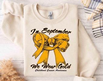 Childhood Cancer Awareness Shirt, Gold Ribbon Support Tee