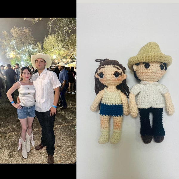 Custom Crochet Doll, Custom Couple Doll, Personalized Crochet Gift, Doll From Photo, Mini Look  aLike Doll, Gift For Mom Dad Mother Father