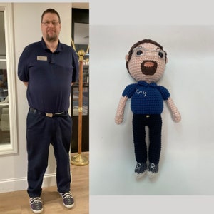 Custom Crochet Doll, Custom Doll Gift, Personalized Crochet Gift, Doll From Photo, Mini Look  aLike Doll, Gift For Mom Dad Mother Father