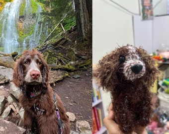Personalized Crochet Dog Memorial, Custom Pet Plush Doll From Photo